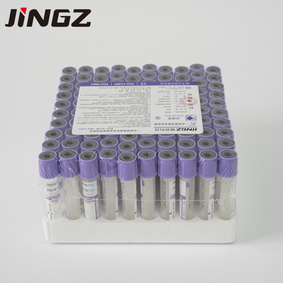 2-10 مل زجاج PET Violet Vacuum Edta أنابيب جمع الدم المغلفة