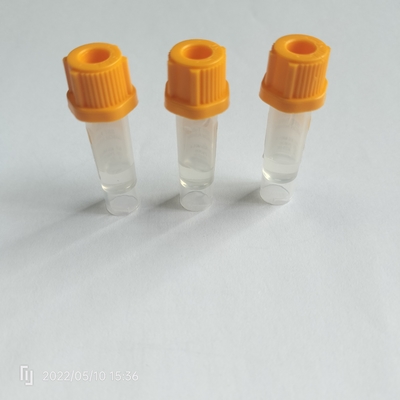 أنابيب جمع الدم ذات الغطاء الأصفر البيوكيميائي PP 0.5ml جل فاصل أنابيب الدم