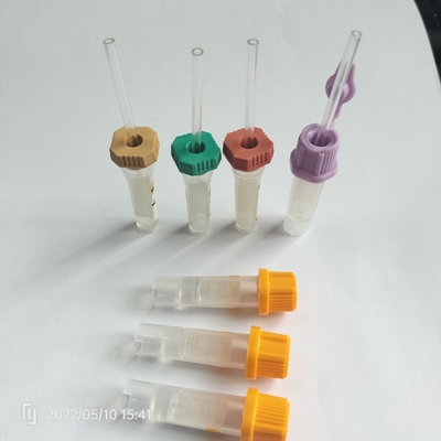 أنابيب جمع الدم ذات الغطاء الأصفر البيوكيميائي PP 0.5ml جل فاصل أنابيب الدم