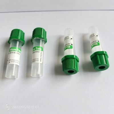 Green Cap Peripheral Micro Blood Collection Tube 0.25ml-1ml للأطفال