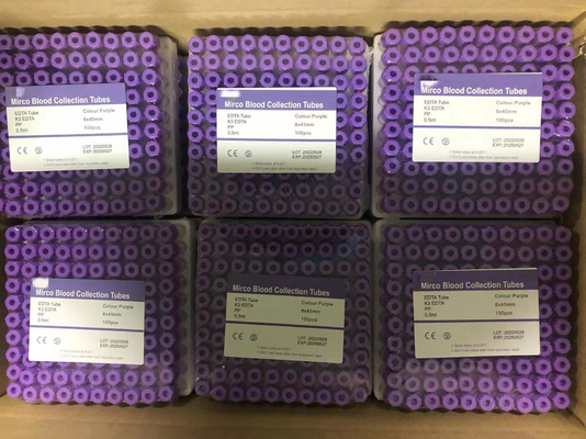 غير فراغ مايكرو EDTA أنابيب الأطفال micros PP 0.25ml