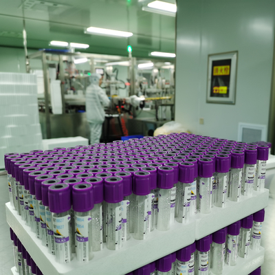 K3 / K2 EDTA أنبوب غطاء لافندر فراغ جمع الدم أنبوب 0.5-10ml زجاج من البلاستيك