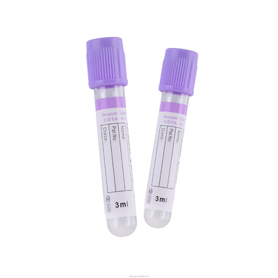 رش K3edta Vacuum 2ml الزجاج الأرجواني زجاجة اختبار الدم تسمية OEM