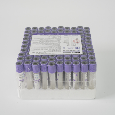 رش K3edta Vacuum 2ml الزجاج الأرجواني زجاجة اختبار الدم تسمية OEM
