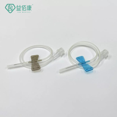 مجموعة وريد فروة الرأس على شكل فراشة 20g-25g مجموعة جمع الدم المجنح الأزرق والأسود والأخضر