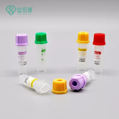 Heparin Vacuum Micro Blood Collection Tube 0.5ml PP 8 * 45mm للاستخدام الفردي