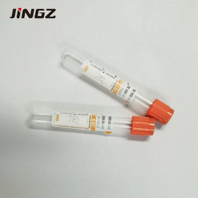 أنبوب التخثر البرتقالي أو الأحمر مع محفز الجلط 4 مل 5 مل 6 مل أنبوب اختبار الدم