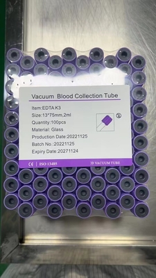 Vacuum Blood Collection EDTA Tube Manufacturer 0.5-10ml زجاج أنابيب PET