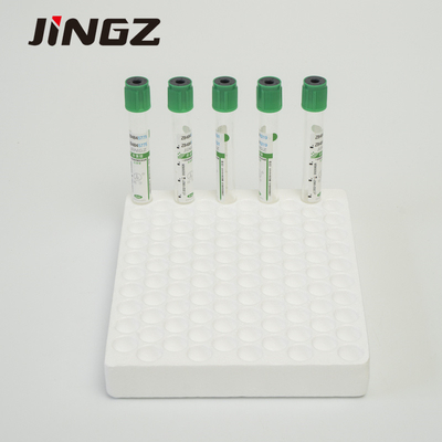 13 * 75mm Green Top Lithium Heparin Tube 4 ml أنابيب الدم للاختبارات البيوكيميائية
