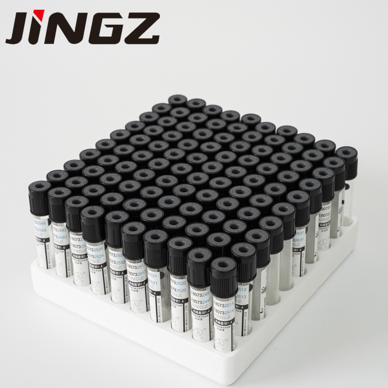 الغطاء الأسود 1.6ml 1.28ml سيتريت الصوديوم 3.8% ESR أنبوب